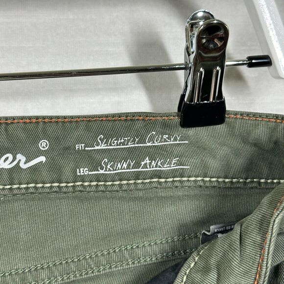 Eddie Bauer Jeans Womens Green 4 Slightly Curvy Skinny Ankle Denim - Picture 5 of 12